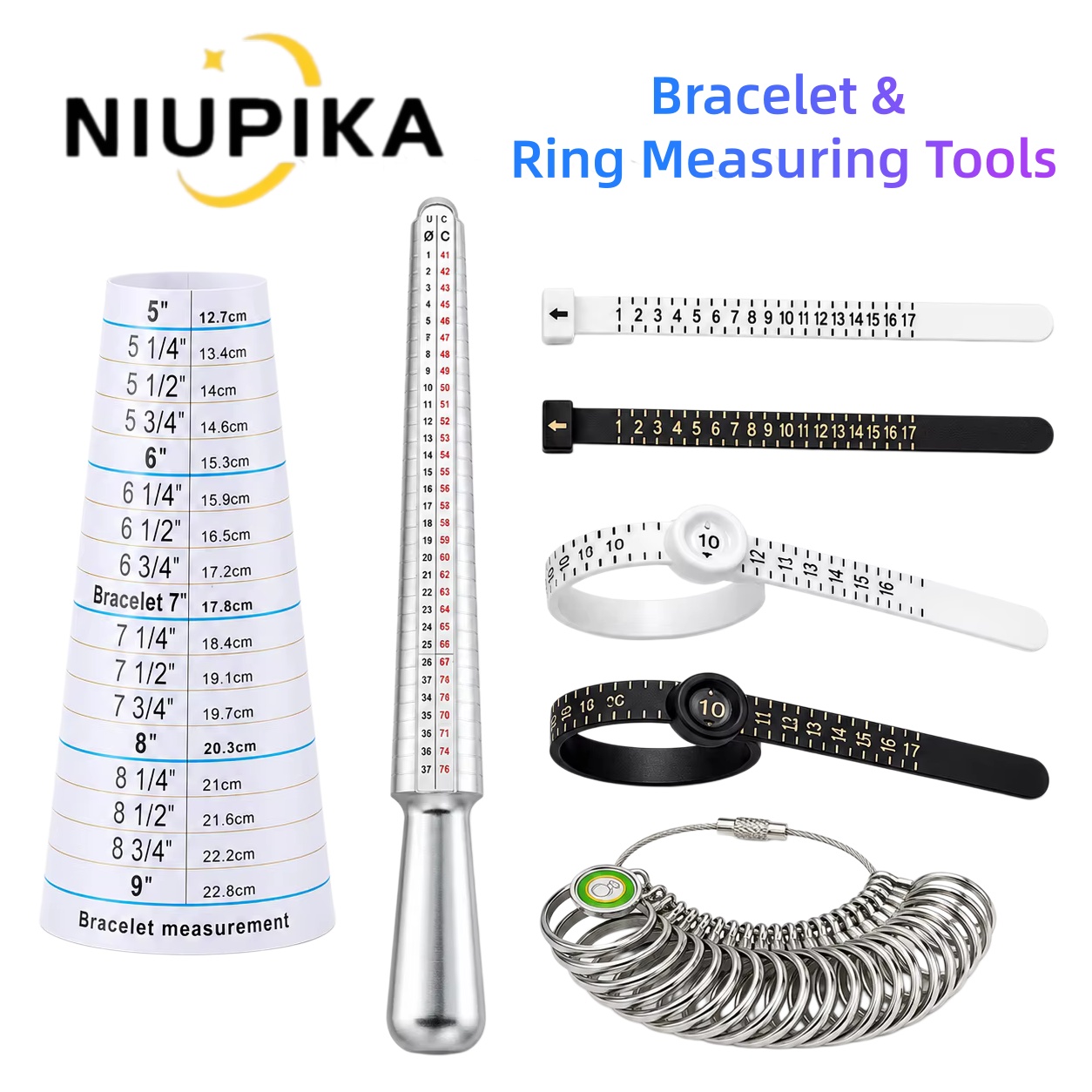 Jewelry Making Kit Professional - NIUPIKA Professional Metal Ring Sizer Measuring