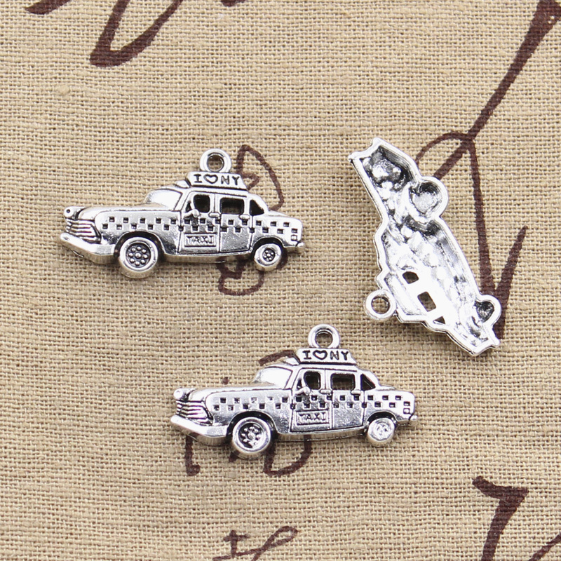 8pcs Charms New York Taxi Car  - Jewelry Making New York recension och pris