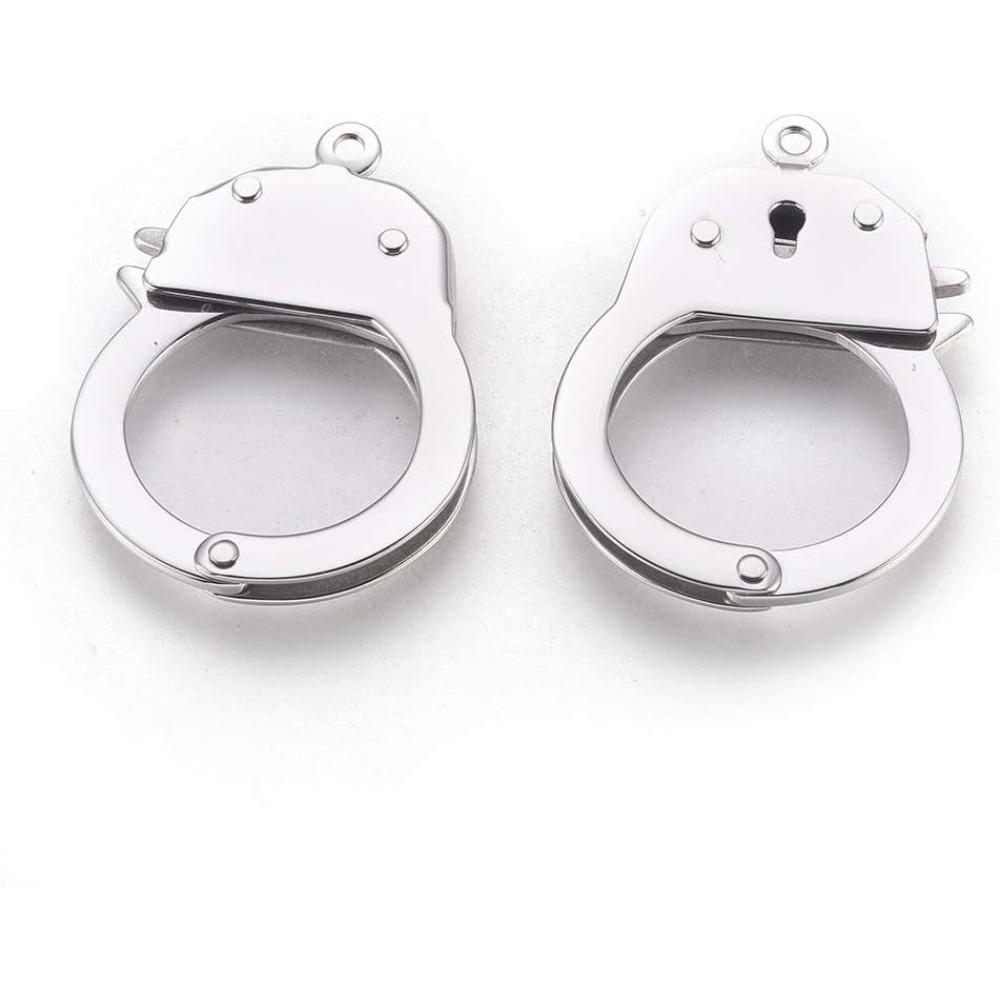 1 pc Stainless Steel Handcuffs - Jewelry Making Charms recension och pris