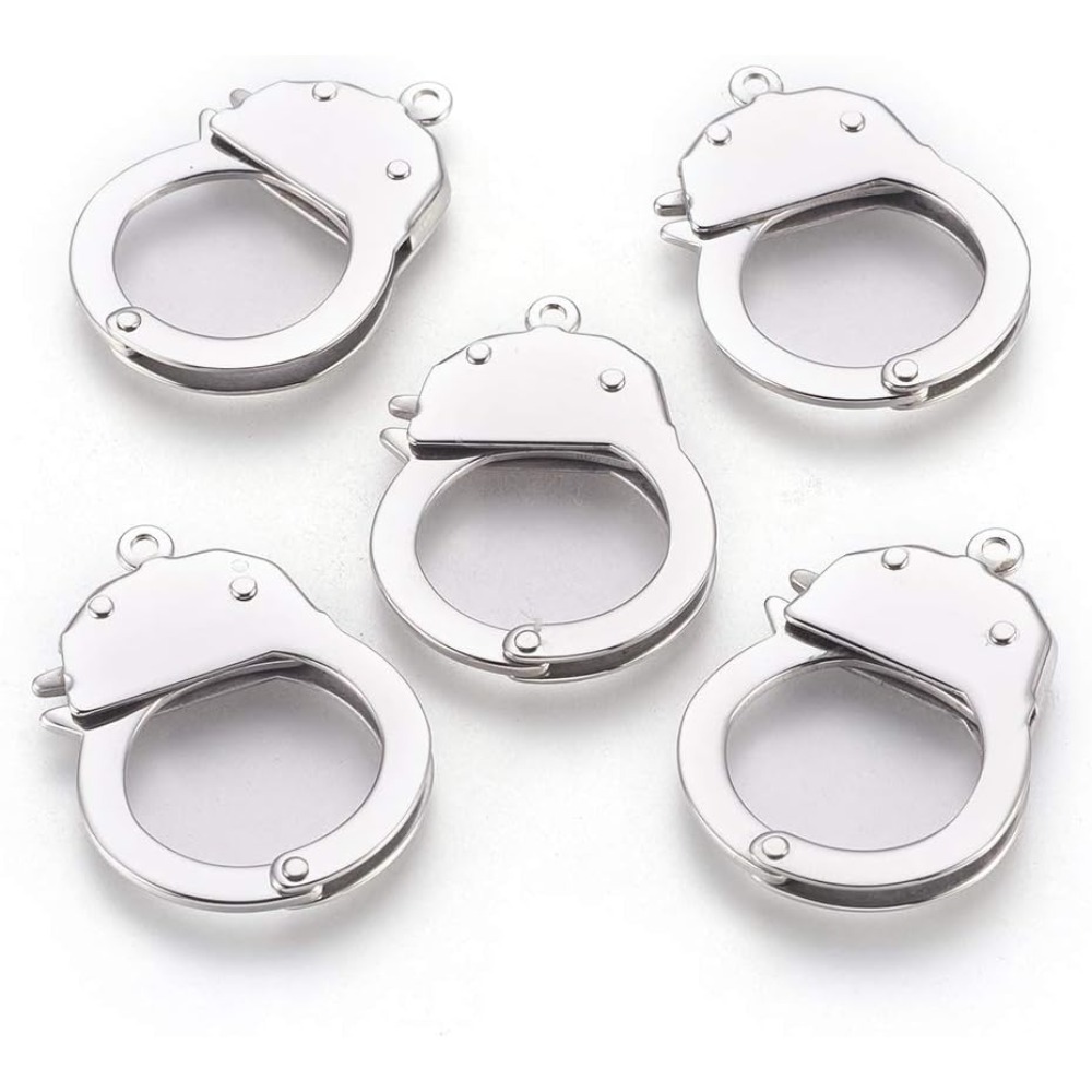 1 pc Stainless Steel Handcuffs - Jewelry Making Charms recension och pris