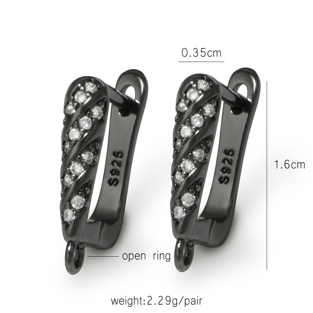YANASI 1 Pair Gun Black  Brass - Jewelry Making Material recension och pris