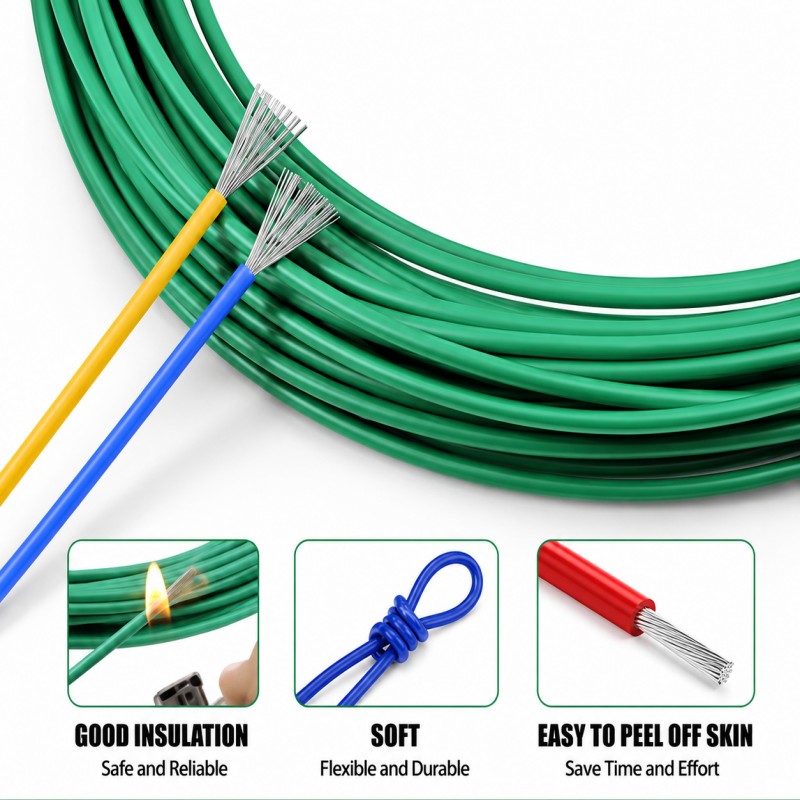1/5m Multi-Stranded Electric W - Wire 22 Gauge Copper recension och pris