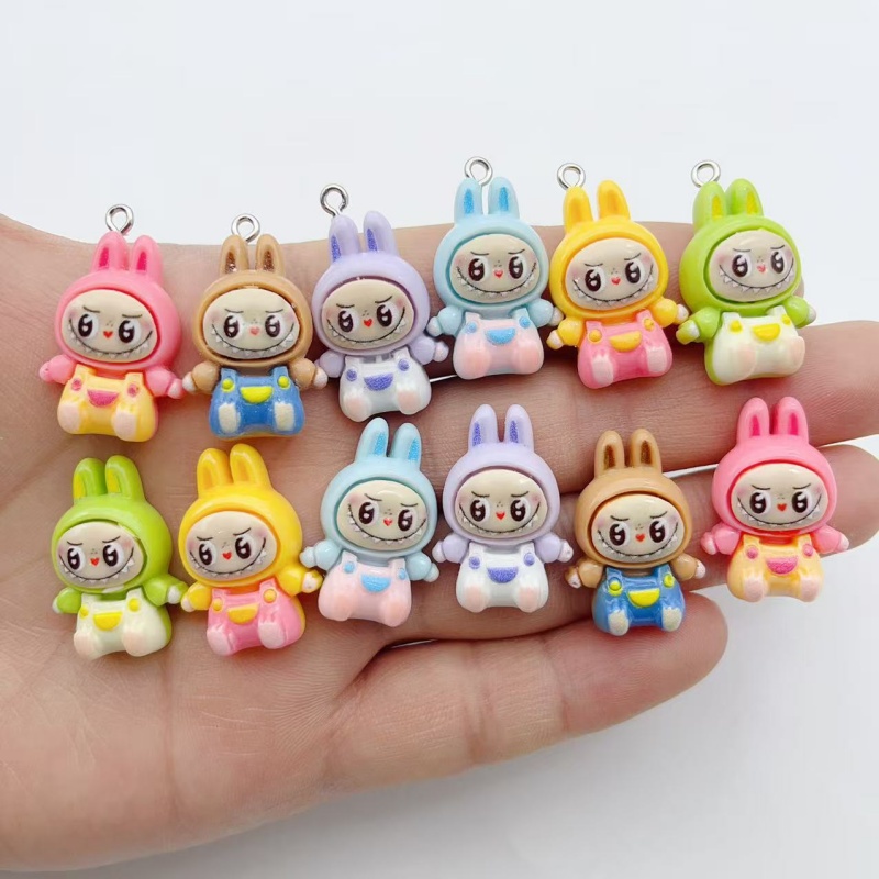 10Pcs Kawaii Rabbit Strawberry - Jewelry Making Charms recension och pris