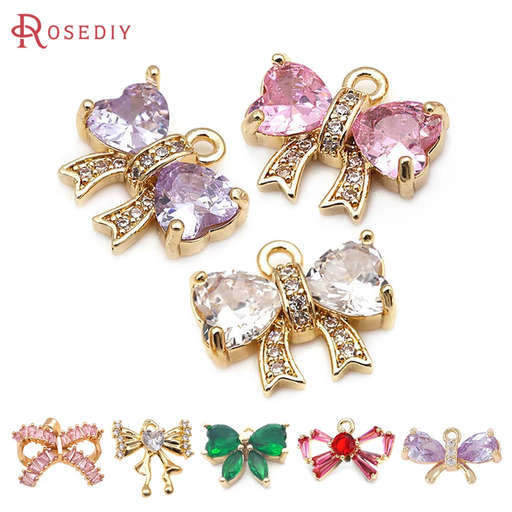 18K Gold Color Brass Zircon Bo - Jewelry Making Knots recension och pris