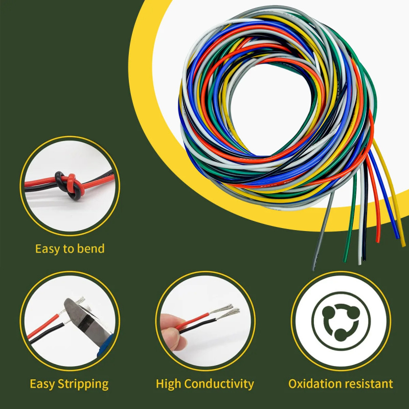 7 Color per 5ft/32.8ft 16 18 2 - Wire 22 Gauge Copper recension och pris