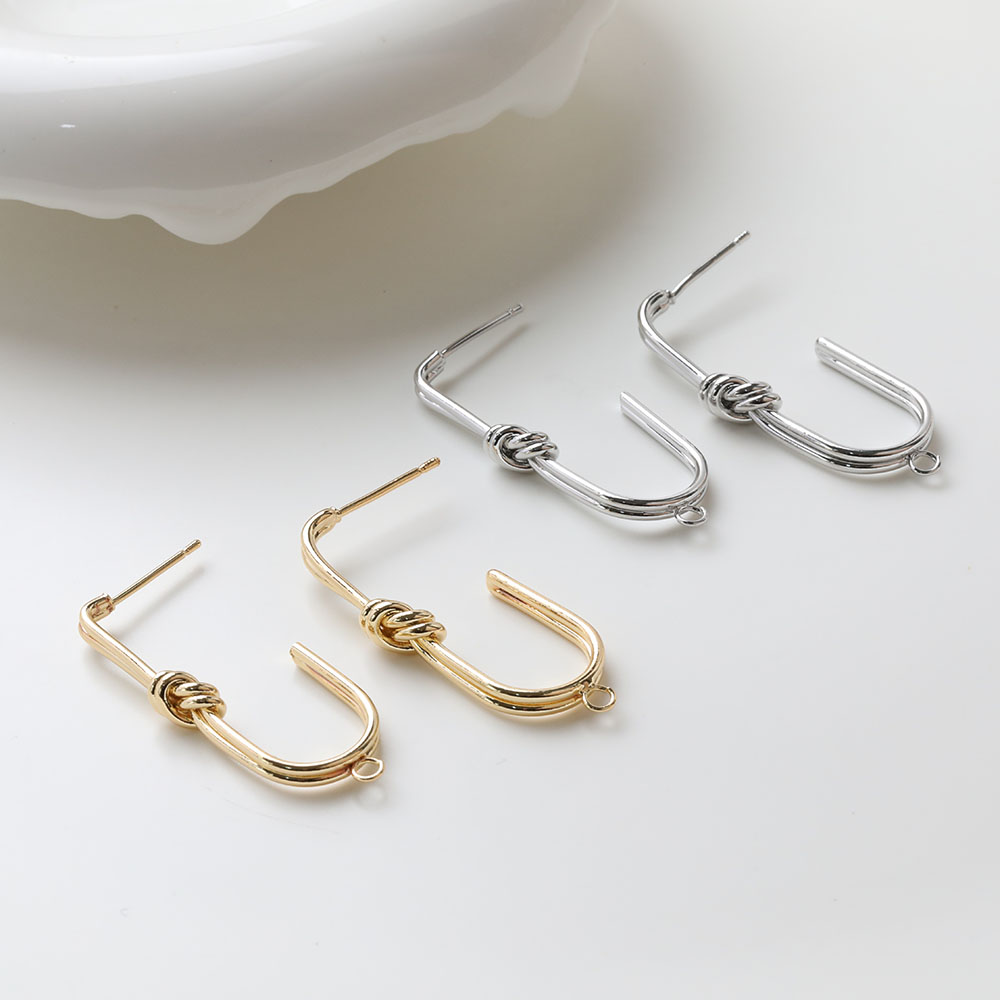 2PCS Dainty U-shaped Knotted E - Jewelry Making Knots recension och pris