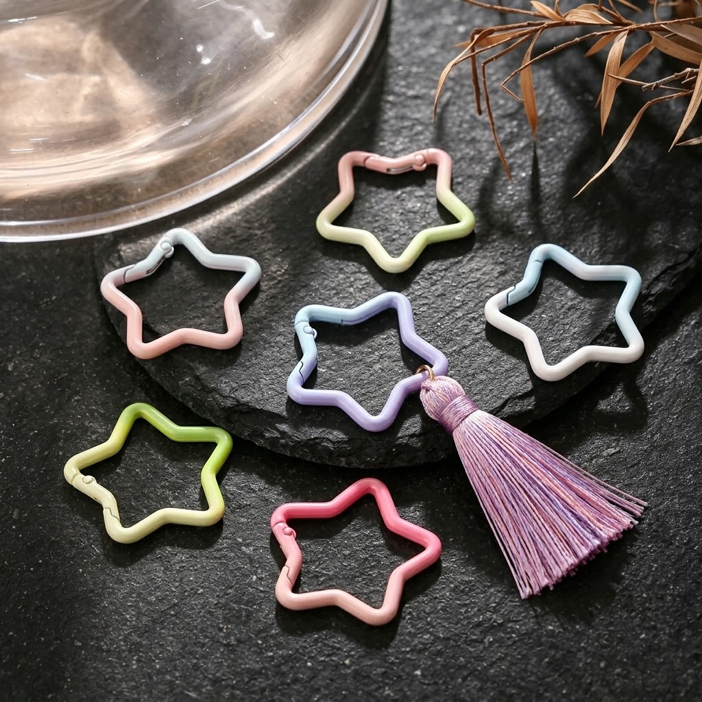 5PCS Gradient Star Shape Sprin - Jewelry Making Charms recension och pris