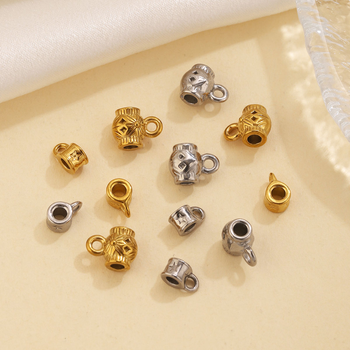 5pcs 18K PVD Stainless Steel C - Jewelry Making Supplies Wholesale recension och pris