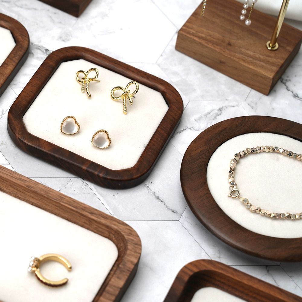 Simple Geometry Wood Rings Tra - Jewelry Making Organizer recension och pris