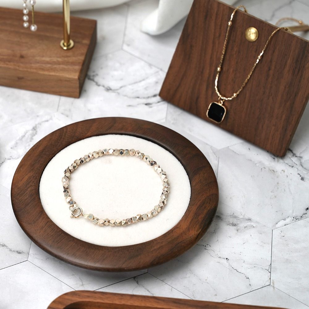 Simple Geometry Wood Rings Tra - Jewelry Making Organizer recension och pris
