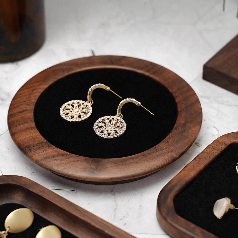 Simple Geometry Wood Rings Tra - Jewelry Making Organizer recension och pris